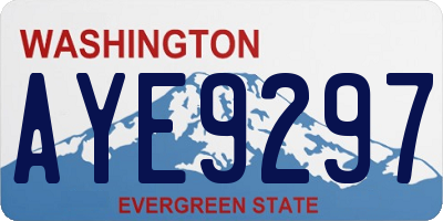 WA license plate AYE9297