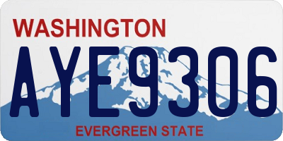 WA license plate AYE9306