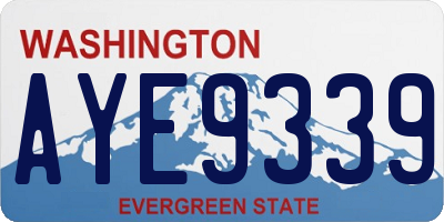 WA license plate AYE9339