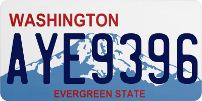WA license plate AYE9396