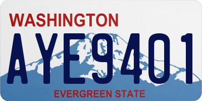 WA license plate AYE9401