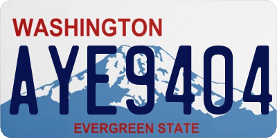 WA license plate AYE9404