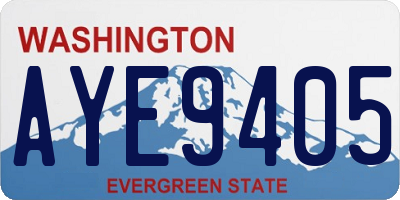 WA license plate AYE9405