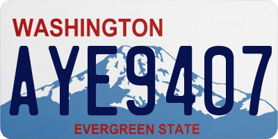 WA license plate AYE9407