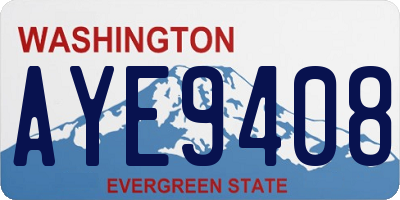 WA license plate AYE9408