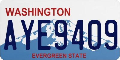 WA license plate AYE9409