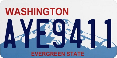 WA license plate AYE9411