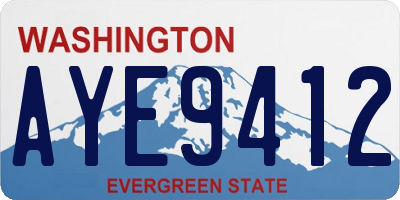 WA license plate AYE9412