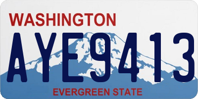 WA license plate AYE9413