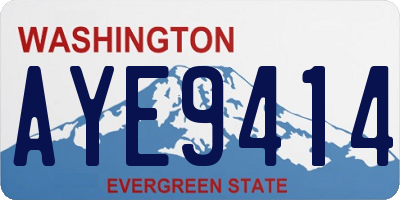WA license plate AYE9414