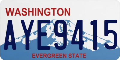 WA license plate AYE9415