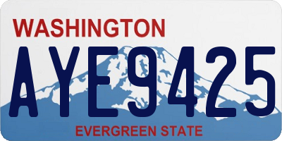WA license plate AYE9425