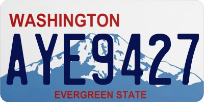 WA license plate AYE9427