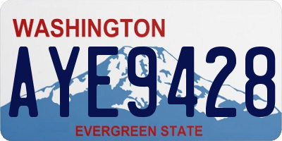 WA license plate AYE9428