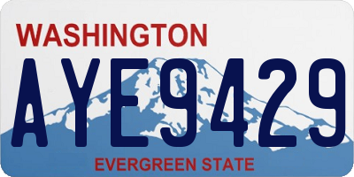 WA license plate AYE9429