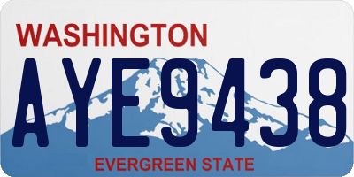 WA license plate AYE9438