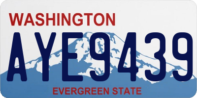 WA license plate AYE9439