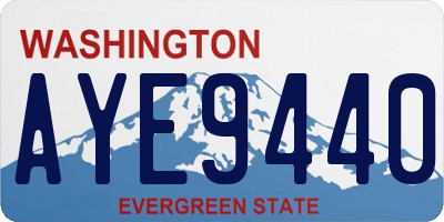 WA license plate AYE9440