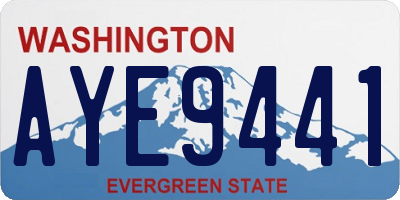 WA license plate AYE9441