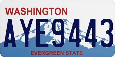 WA license plate AYE9443