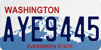WA license plate AYE9445