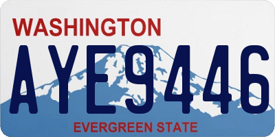 WA license plate AYE9446
