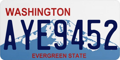 WA license plate AYE9452