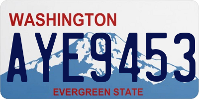 WA license plate AYE9453