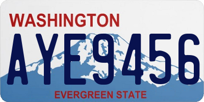 WA license plate AYE9456