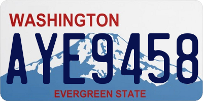 WA license plate AYE9458