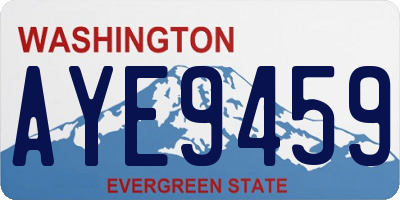 WA license plate AYE9459