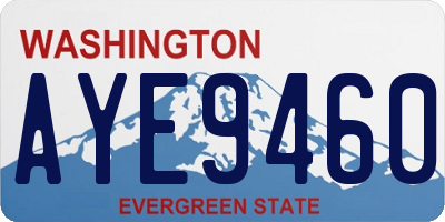 WA license plate AYE9460