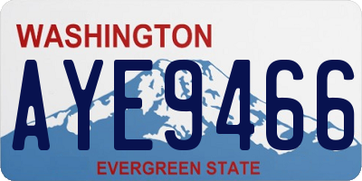 WA license plate AYE9466