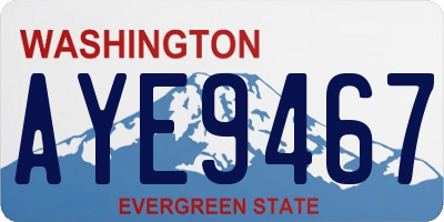 WA license plate AYE9467