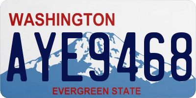 WA license plate AYE9468