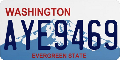 WA license plate AYE9469