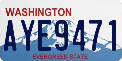 WA license plate AYE9471