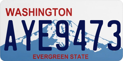 WA license plate AYE9473