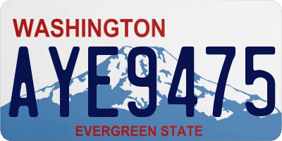WA license plate AYE9475