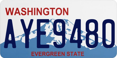 WA license plate AYE9480