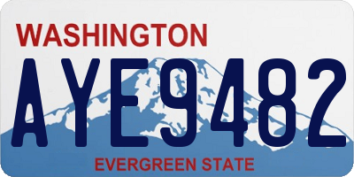 WA license plate AYE9482