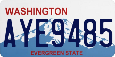WA license plate AYE9485