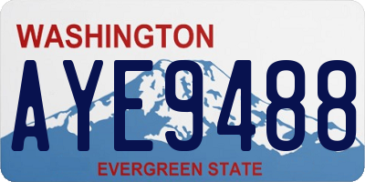 WA license plate AYE9488