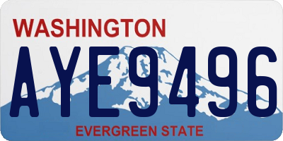 WA license plate AYE9496