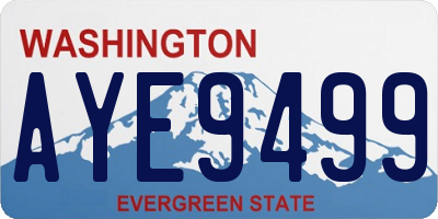 WA license plate AYE9499
