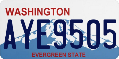 WA license plate AYE9505