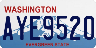 WA license plate AYE9520
