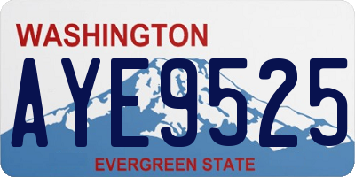 WA license plate AYE9525