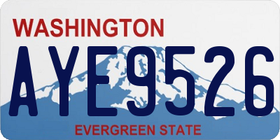 WA license plate AYE9526