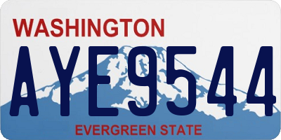 WA license plate AYE9544
